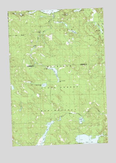 Cranberry Lake, MI USGS Topographic Map