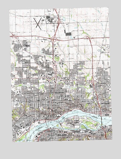 Davenport East, IA USGS Topographic Map