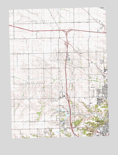 Davenport West, IA USGS Topographic Map