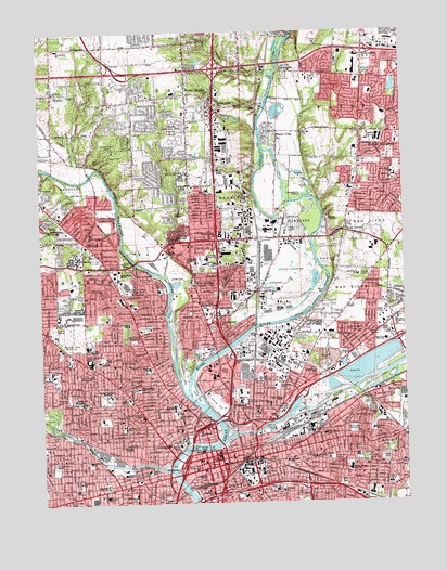Dayton North, OH USGS Topographic Map