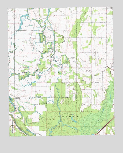 De Valls Bluff NE, AR USGS Topographic Map