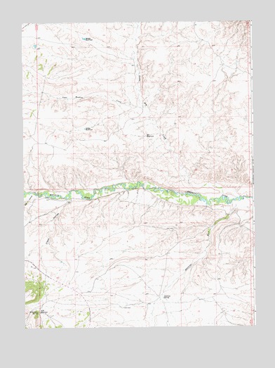 Antelope Wash, WY USGS Topographic Map