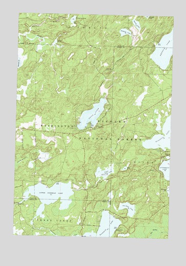 Anvil Lake, WI USGS Topographic Map