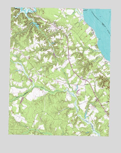 Dunnsville, VA USGS Topographic Map