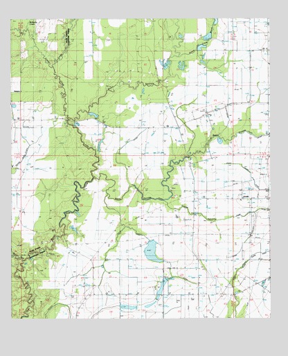 Duralde, LA USGS Topographic Map