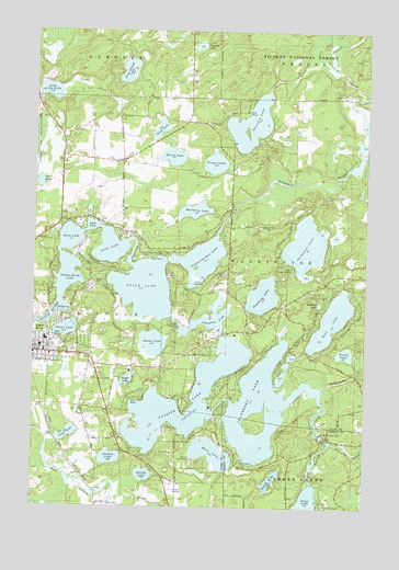 Eagle River East, WI USGS Topographic Map
