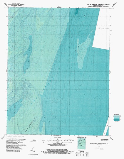 East of New Point Comfort, VA USGS Topographic Map