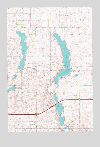 Eckelson, ND USGS Topographic Map