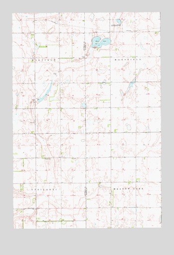 Eckelson SW, ND USGS Topographic Map