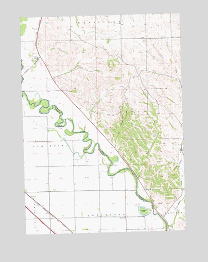 Elk Point NE, IA USGS Topographic Map