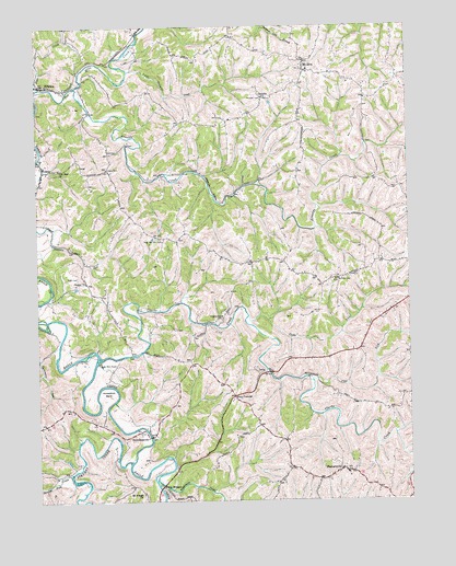 Elliston, KY USGS Topographic Map