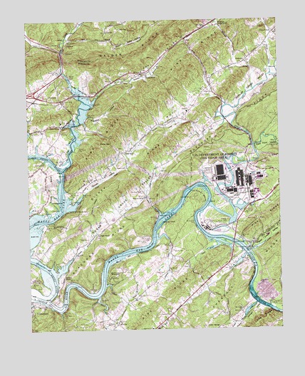 Elverton, TN USGS Topographic Map