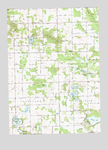 Evans, MI USGS Topographic Map