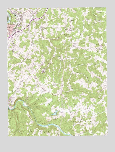 Fairmont East, WV USGS Topographic Map