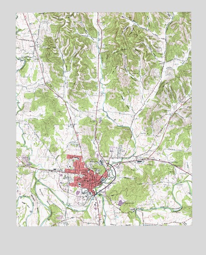 Fayetteville, TN USGS Topographic Map
