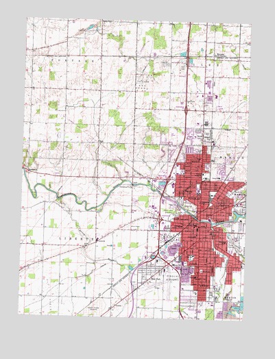 Findlay, OH USGS Topographic Map