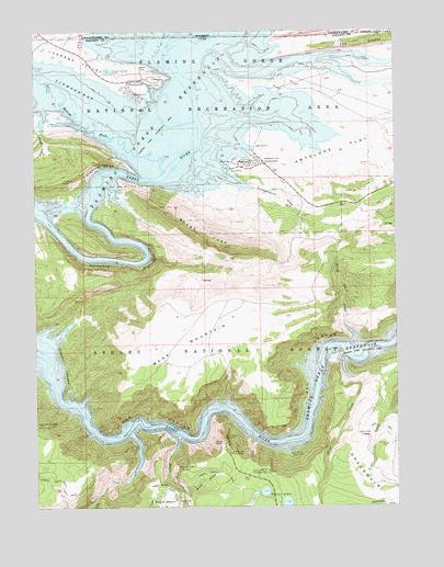 Flaming Gorge, UT USGS Topographic Map