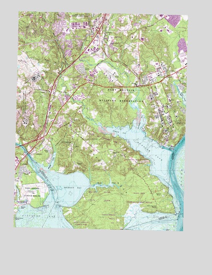Fort Belvoir, VA USGS Topographic Map