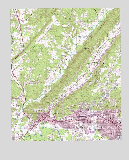 Gadsden West, AL USGS Topographic Map