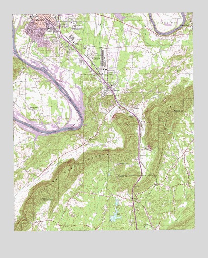 Glencoe, AL USGS Topographic Map