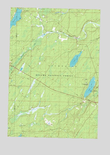 Golden Lake, MI USGS Topographic Map