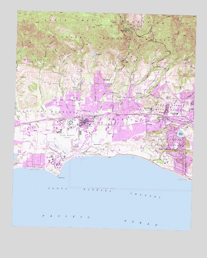 Goleta, CA USGS Topographic Map