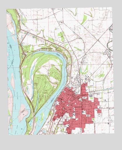 Greenville, MS USGS Topographic Map