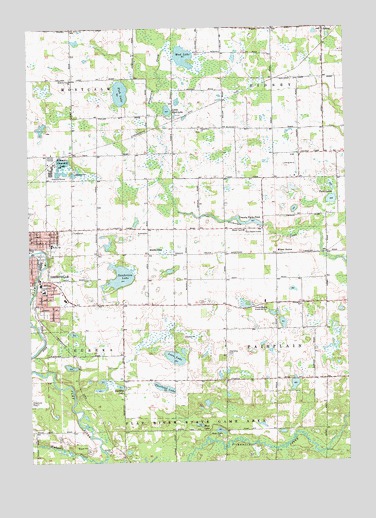 Greenville East, MI USGS Topographic Map