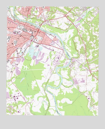 Augusta East, GA USGS Topographic Map