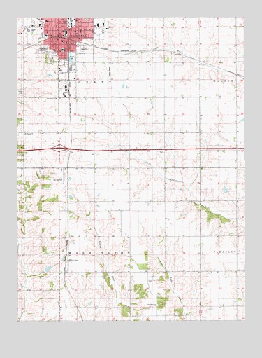 Grinnell South, IA USGS Topographic Map