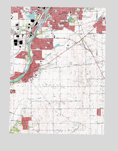 Aurora South, IL USGS Topographic Map