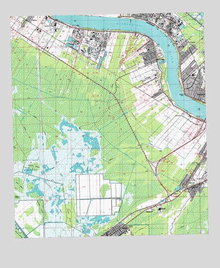 Hahnville, LA USGS Topographic Map