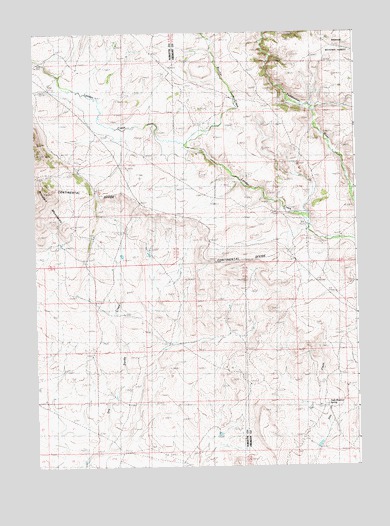 Halls Meadow Spring, WY USGS Topographic Map