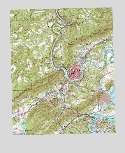 Harriman, TN USGS Topographic Map