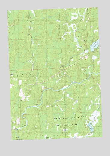 Hay Creek Flowage, WI USGS Topographic Map