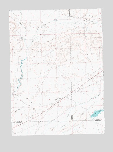 Hay Meadow Reservoir, WY USGS Topographic Map