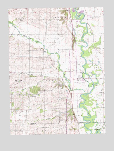 Hills, IA USGS Topographic Map