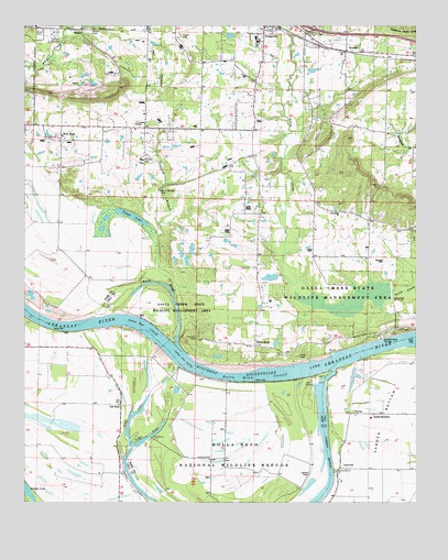 Holla Bend, AR USGS Topographic Map