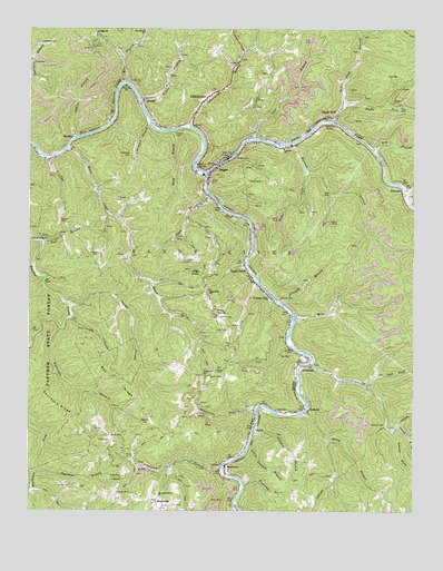 Iaeger, WV USGS Topographic Map