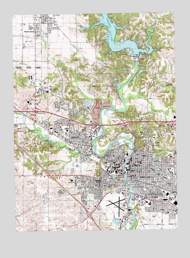 Iowa City West, IA USGS Topographic Map