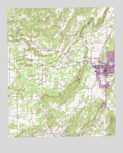 Jacksonville West, AL USGS Topographic Map
