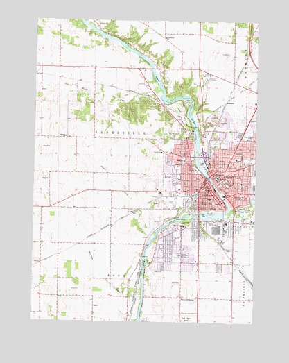 Janesville West, WI USGS Topographic Map