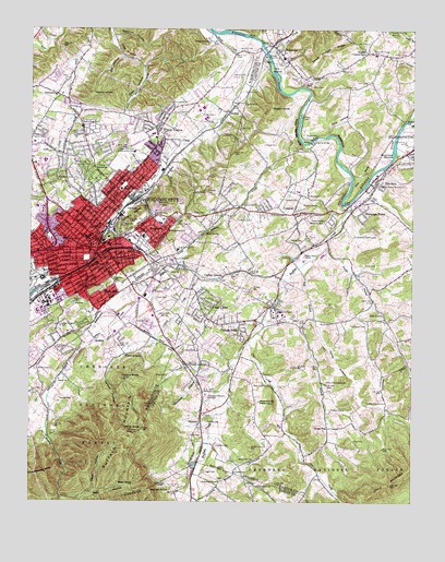Johnson City, TN USGS Topographic Map