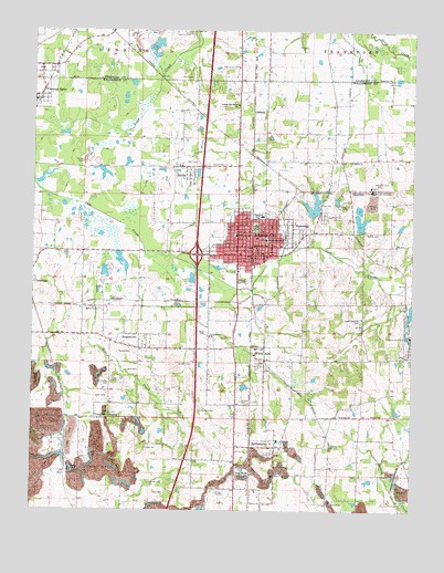 Johnston City, IL USGS Topographic Map