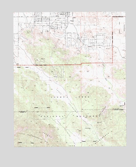 Joshua Tree South, CA USGS Topographic Map