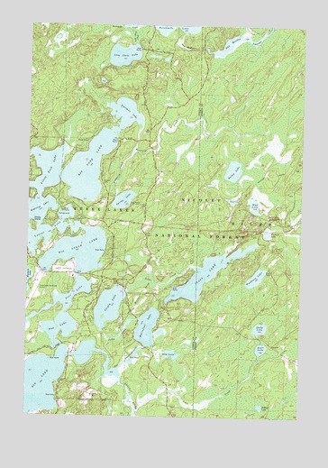 Julia Lake, WI USGS Topographic Map
