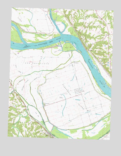 Kaskaskia, IL USGS Topographic Map