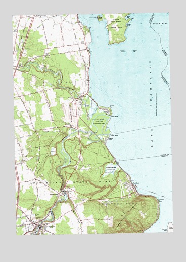 Keeseville, NY USGS Topographic Map