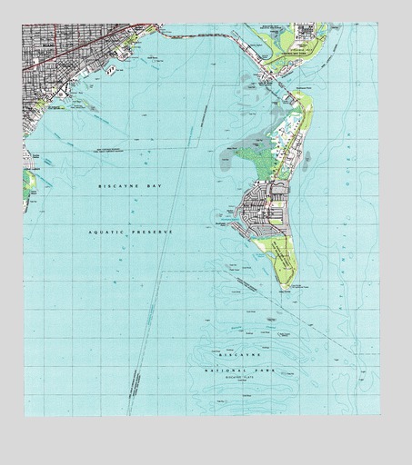 Key Biscayne, FL USGS Topographic Map