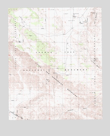 Keys View, CA USGS Topographic Map